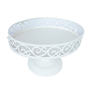 Platter SANDY 35x27xH22cm, antīka balta metāls