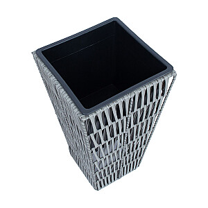 Puķu pods WICKER 28x28xH50cm, pelēks
