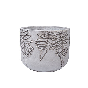 Puķu pods FERN D24xH19.5cm, balts/pelēka