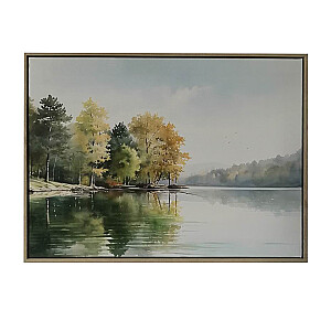 Kanva ar rāmi WALLY 45x60cm, mežs pie ezera