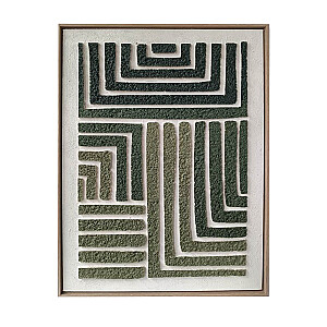 Kanva ar rāmi WALLY 60x80cm, zaļš labirints 2