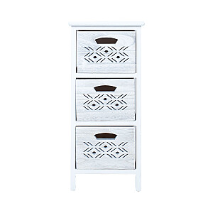 Комод MIHKLI с 3 ящиками 26x32x63см, белый