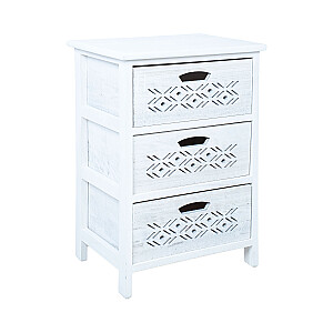 Комод MIHKLI с 3 ящиками 40x29x58см, белый
