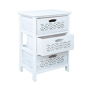 Комод MIHKLI с 3 ящиками 40x29x58см, белый