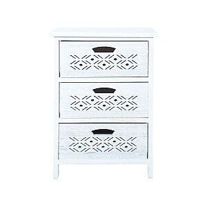 Комод MIHKLI с 3 ящиками 40x29x58см, белый