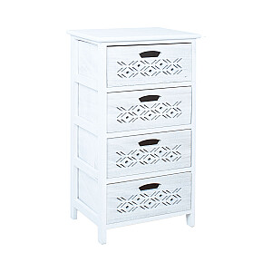 Комод MIHKLI с 4 ящиками 40x29x73см, белый