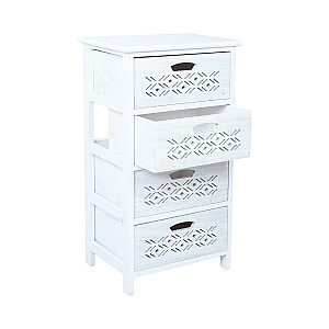 Комод MIHKLI с 4 ящиками 40x29x73см, белый