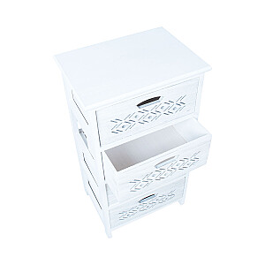 Комод MIHKLI с 4 ящиками 40x29x73см, белый