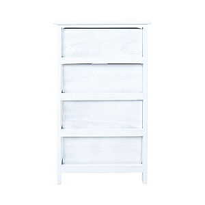 Комод MIHKLI с 4 ящиками 40x29x73см, белый