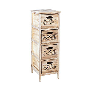 Комод MIHKLI с 4 ящиками 26x32x81см, натуральный