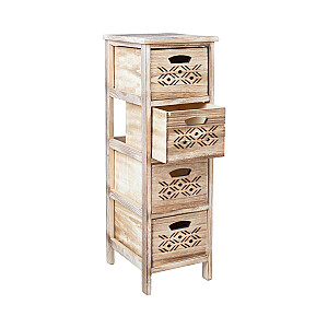 Комод MIHKLI с 4 ящиками 26x32x81см, натуральный