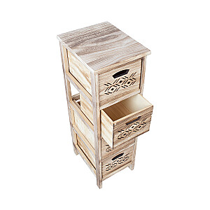 Комод MIHKLI с 4 ящиками 26x32x81см, натуральный