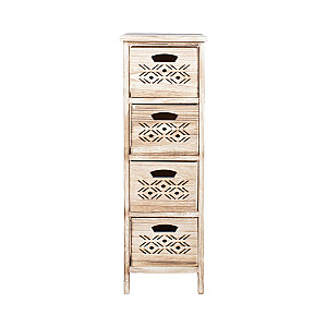 Комод MIHKLI с 4 ящиками 26x32x81см, натуральный
