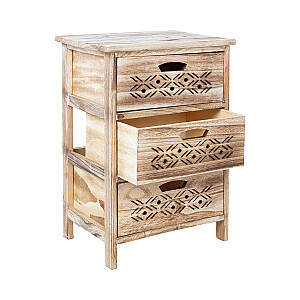 Комод MIHKLI с 3 ящиками 40x29x58см, натуральный