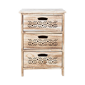 Комод MIHKLI с 3 ящиками 40x29x58см, натуральный