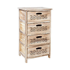 Kumode MIHKLI ar 4 uzglabāšanas vienībām 40x29x73cm, dabīga