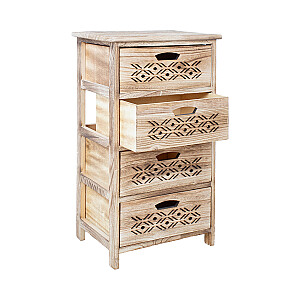 Комод MIHKLI с 4 ящиками 40x29x73см, натуральный