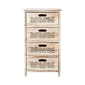 Комод MIHKLI с 4 ящиками 40x29x73см, натуральный