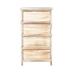 Комод KASEKE с 4 ящиками 40x29x73см, натуральный