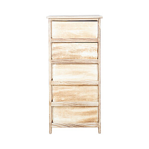 Комод KASEKE с 5 ящиками 40x29x90см, натуральный