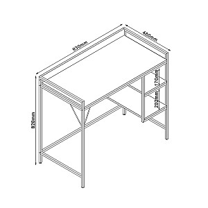 Galds LESTER 93x48xH82cm, melamīns