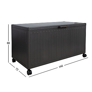 Uzglabāšanas kaste MIRADOR 142x72xH80cm, tumši pelēka