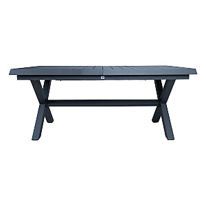 Galds COLUMBUS 183/243x100xH76, tumši pelēks