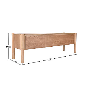 TV galds GARDENIA 153x43xH50,5cm, ozols