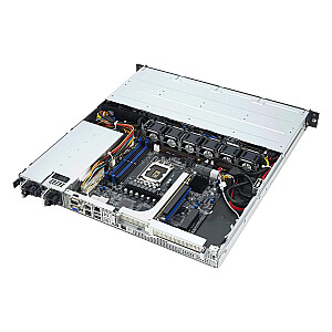 ASUS Rack 1U RS300-E12-RS4/350 Вт Intel C262 LGA1700 95 Вт 4xDDR5 4400/4000/3600 4x3,5"/2,5" 4*SATA/SAS/NVMe 2x Intel I210AT 1x порт управления, 1+1 450 Вт 80 PLUS Platinum
