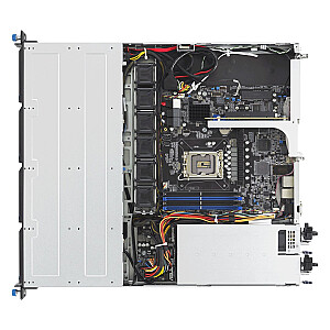 ASUS Rack 1U RS300-E12-RS4/350 Вт Intel C262 LGA1700 95 Вт 4xDDR5 4400/4000/3600 4x3,5"/2,5" 4*SATA/SAS/NVMe 2x Intel I210AT 1x порт управления, 1+1 450 Вт 80 PLUS Platinum