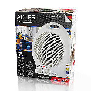 ADLER Sildītājs ar ventilatoru, 1000W, 2000W