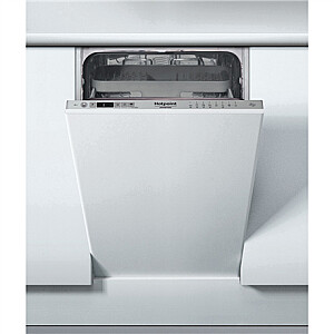 Посудомоечная машина Hotpoint HSIC 3T127 C Встраиваемая, Ширина 44,8 см, Количество комплектов 10, Количество программ 9, E, Дисплей, Серебристый