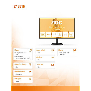 23.8 дюймовый монитор 24B31H IPS 120Гц HDMI VGA