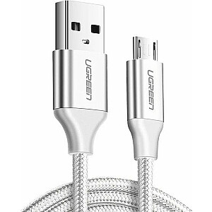 Ugreen USB kabelis UGREEN QC 3.0 Micro USB kabelis 2.4A 2 m (balts)