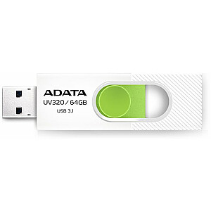 ADATA UV320 64GB disks balts / zaļš (AUV320-64G-RWHGN)