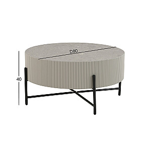 Kafijas galdiņš ASHER D80xH40cm, pelēks
