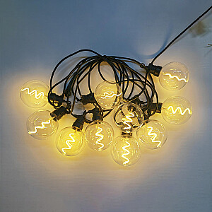 Party lights TWIST 10-LED bulbs / 4,5m, warm white light
