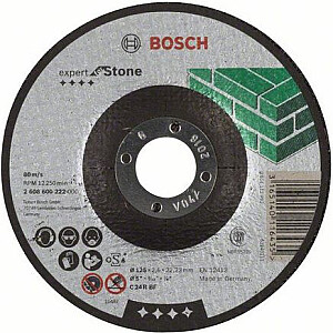 Bosch izliekts griešanas disks eksperts akmenim C 24 R BF 2.5 x 125mm (2608600222)