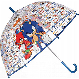 Bērnu Euroswan lietussargs caurspīdīgs automātisks 48cm poliesters Sonic The Hedgehog SN7152MC Bērnu Euroswan