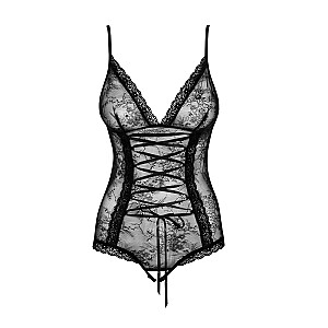 OBSESSIVE Slevika Teddy body Черный XXL