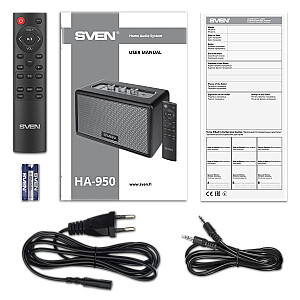 Speaker SVEN HA-950, black, MDF, PU leather (60W, Bluetooth, USB, Micro SD, Remote)