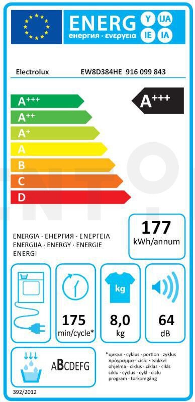 Cушильная машина Electrolux EW8D384HE