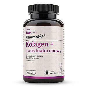 PHARMOVIT Коллаген + гиалуроновая кислота добавка к пище 90 капсул