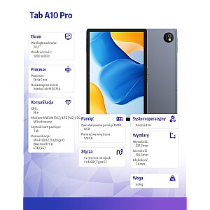 Планшет A10 Pro 6GB/128GB LTE серый