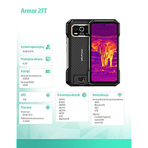 Smartphone Armor 27 4G 12/256GB Melns