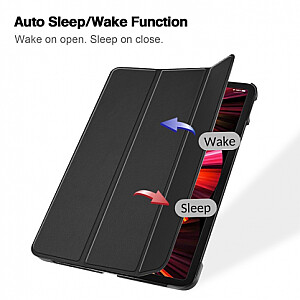 "Tri-Fold Eco-Leather Stand Case Samsung Galaxy Tab A9 8.7"" Melns