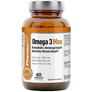 PHARMOVIT Omega 3 Max комплекс ненасыщенных жирных кислот добавка к пище 60 капсул