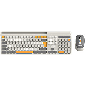 CANYON HSET-W5 EN Keyboard+Mouse AAA+AA Wireless Beige