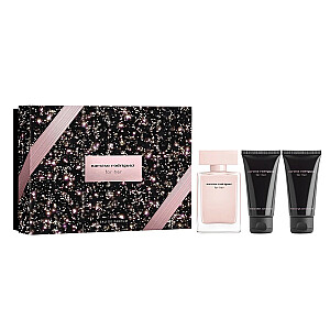 SET NARCISO RODRIGUEZ For Her EDP smidzinātājs 50ml + ĶERMEŅA LOSJONS 50ml + DUŠAS ŽELEJA 50ml