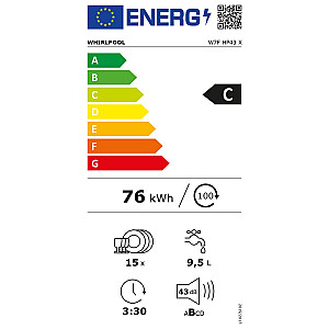 Trauku mazgājamā mašīna Whirlpool W7F HP43 X
